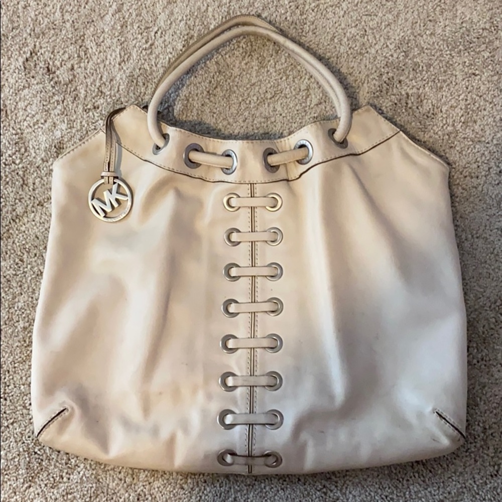 Michael Kors Off-White Leather Shoulder Purse